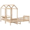 vidaXL Ensemble de lit de jour et de banc avec toit sans matelas