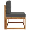 vidaXL Canap&eacute; d'ext&eacute;rieur en bout avec coussin Naturel et Anthracite