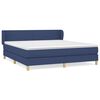 vidaXL Sommier &agrave; lattes de lit avec matelas Bleu 160x200 cm Tissu
