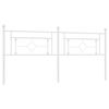 vidaXL T&ecirc;te de lit de remplacement m&eacute;tal blanc 193 cm