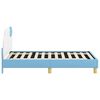 vidaXL Cadre de lit pour enfants avec t&ecirc;te de lit Bleu 80 x 160 cm PU