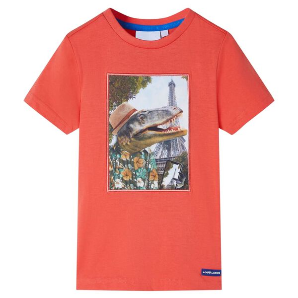 T-shirt pour enfants rouge clair 128