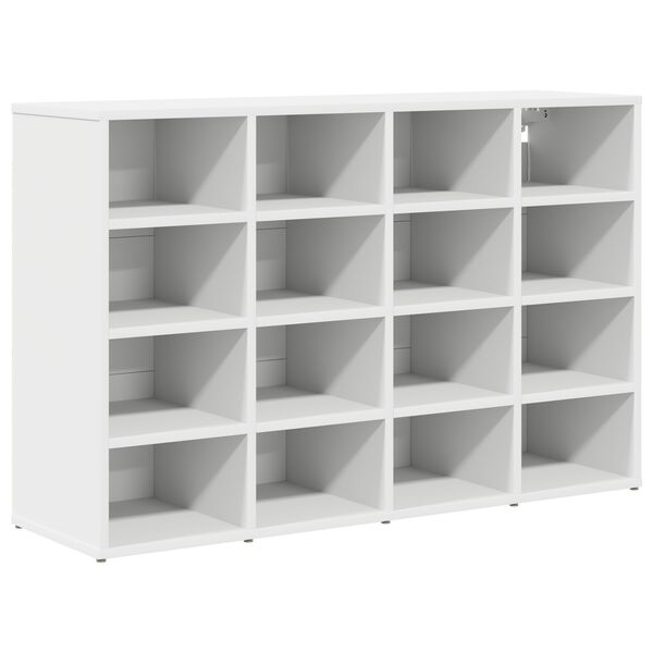 vidaXL Cabinet &agrave; chaussures Blanc 103 x 30 x 67 cm Bois d'ing&eacute;nierie