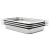 vidaXL R&eacute;cipients Gastronorm 4 pcs GN 1/1 65 mm Acier inoxydable