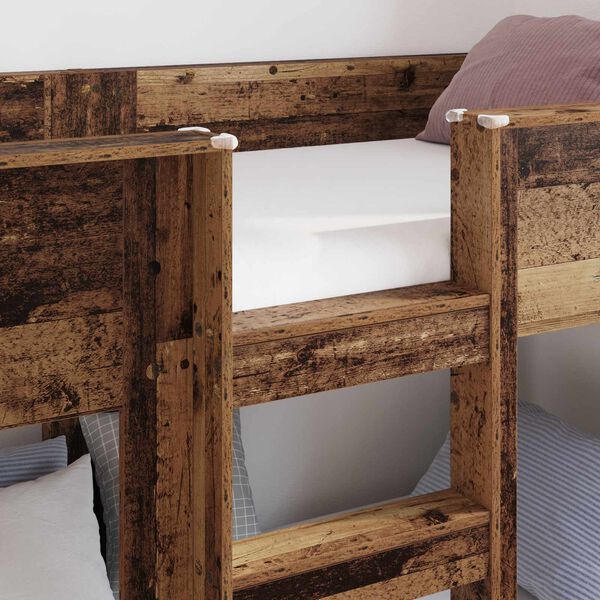 vidaXL Lit Superpos&eacute; pour Enfants Bois ancien 80 x 200 cm