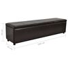 vidaXL Banc de rangement Marron 168x44x44 cm