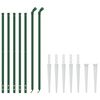 vidaXL Cl&ocirc;ture en treillis m&eacute;tallique et piquet d'ancrage vert 1x10m