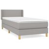 vidaXL Sommier &agrave; lattes de lit avec matelas Gris clair 100x200cm Tissu