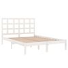 vidaXL Cadre de lit sans matelas blanc 120x200 cm bois massif