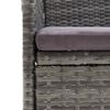 vidaXL Ensemble &agrave; manger de jardin 9 pcs Gris
