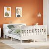 vidaXL Lit biblioth&egrave;que sans matelas blanc 140x200 cm bois pin massif