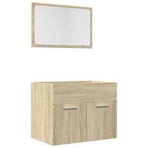 vidaXL Ensemble de meubles de salle de bain 2 pcs ch&ecirc;ne sonoma