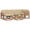 vidaXL Ensemble de canap&eacute;s d'ext&eacute;rieur 7 pcs Naturel et Beige