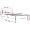 vidaXL Cadre de lit sans matelas ch&ecirc;ne fum&eacute; 90x190 cm