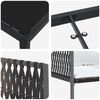 vidaXL Ensemble de salle &agrave; manger pour jardin 3 pcs Marron et Noir