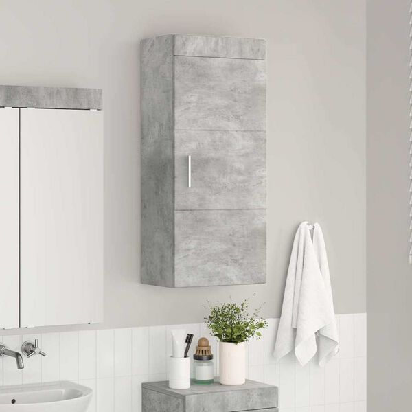 vidaXL Armoire murale de salle de bain avec &eacute;tag&egrave;re TULUM Gris b&eacute;ton