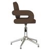 vidaXL Chaises pivotantes &agrave; manger lot de 2 marron similicuir