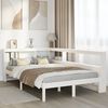 vidaXL Lit biblioth&egrave;que sans matelas blanc 120x190 cm bois pin massif