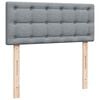 vidaXL Sommier &agrave; lattes de lit avec matelas Gris clair 120x200cm Tissu