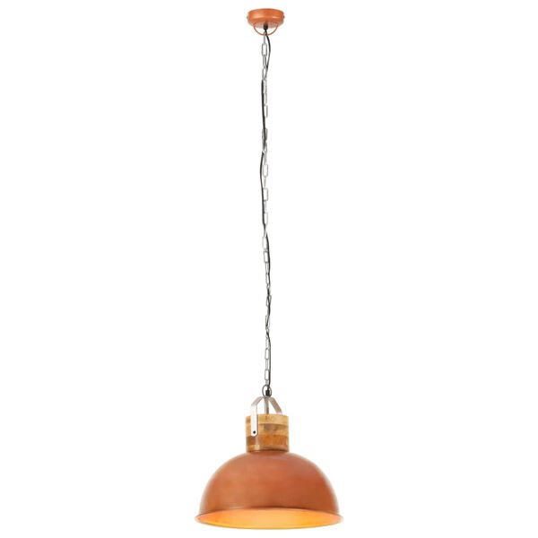 vidaXL Lampe suspendue industrielle Cuivre Rond 42 cm E27 Manguier