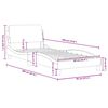 vidaXL Cadre de lit Dover marron 90x190 cm similicuir
