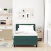 vidaXL Lit &agrave; ressorts avec matelas Vert fonc&eacute; 200 x 90 cm Velours