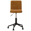 vidaXL Chaise pivotante de salle &agrave; manger Marron Velours