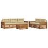 vidaXL Ensemble de canap&eacute;s d'ext&eacute;rieur 6 pc Naturel et Beige