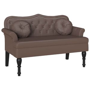 vidaXL Banc Chesterfield Marron 120,5 x 65 x 75 cm Simili cuir