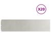 vidaXL Bordures de pelouse 20 pcs 25x103 cm acier inoxydable