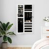 vidaXL Armoire à bijoux avec miroir murale blanc 30x8,5x106 cm