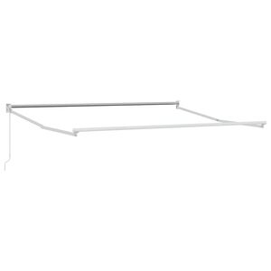 vidaXL Manual Awning Frame 3 x 2,5 m Blanc Powder-Coated Aluminium