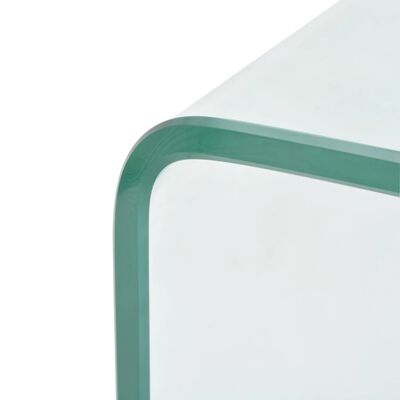 vidaXL Table basse 98x45x30 cm Verre trempé Transparent