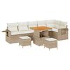 vidaXL Ensemble de canap&eacute; de jardin 11 pc Beige et cr&egrave;me polyrotin