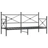 vidaXL Lit de repos sans matelas noir 90x200 cm acier