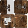 vidaXL Ensemble de mobilier de salle de bain 4 pcs Ch&ecirc;ne fum&eacute;