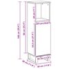 vidaXL Armoire de salle de bain ch&ecirc;ne artisanal 30x30x100 cm