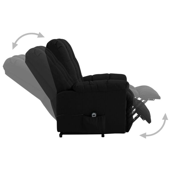 vidaXL Fauteuil Noir Tissu