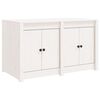vidaXL Armoires de cuisine d'ext&eacute;rieur 3 pcs blanc bois de pin massif