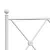 vidaXL T&ecirc;te de lit m&eacute;tal blanc 140 cm