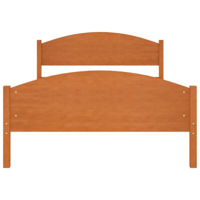 vidaXL Cadre de lit sans matelas marron miel pin massif 120x200 cm