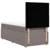 vidaXL Sommier &agrave; lattes de lit avec matelas Taupe 80x200 cm Tissu