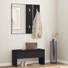 vidaXL Ensemble de meubles de couloir noir bois d'ing&eacute;nierie