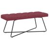 vidaXL Banc avec capitonnage bouton Bordeaux 110 x 40 x 46 cm Tissu
