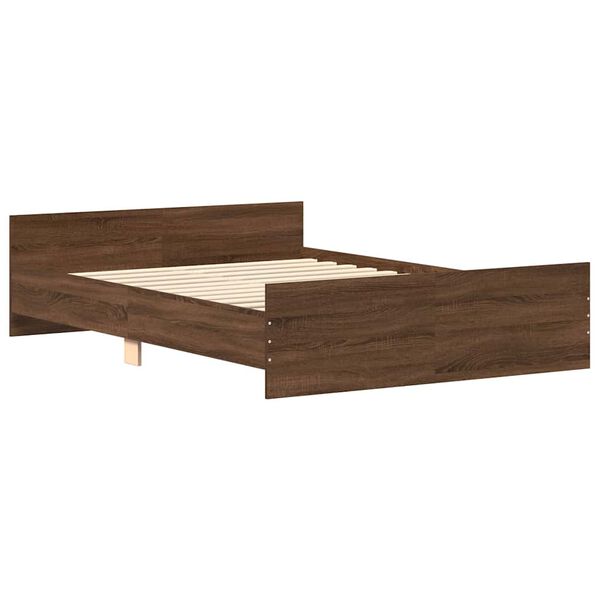 vidaXL Cadre de lit sans matelas ch&ecirc;ne marron 150x200 cm