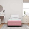 vidaXL Lit &agrave; ressorts avec matelas Rose 90 x 220 cm tissu