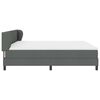 vidaXL Lit &agrave; ressorts avec matelas Gris fonc&eacute; 200 x 200 cm tissu