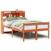 vidaXL Lit biblioth&egrave;que sans matelas cire marron 120x190cm pin massif