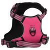 vidaXL Harnais pour chien avec bandes r&eacute;fl&eacute;chissantes r&eacute;glables rose L