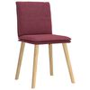 vidaXL Chaises &agrave; manger lot de 6 rouge bordeaux tissu